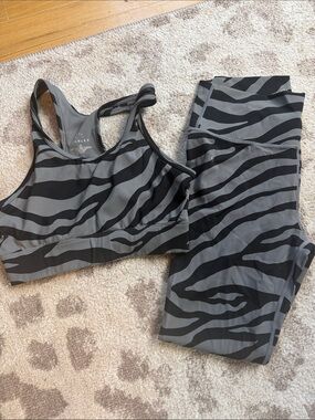 SET! Zebra Print Sports Bra & Leggings